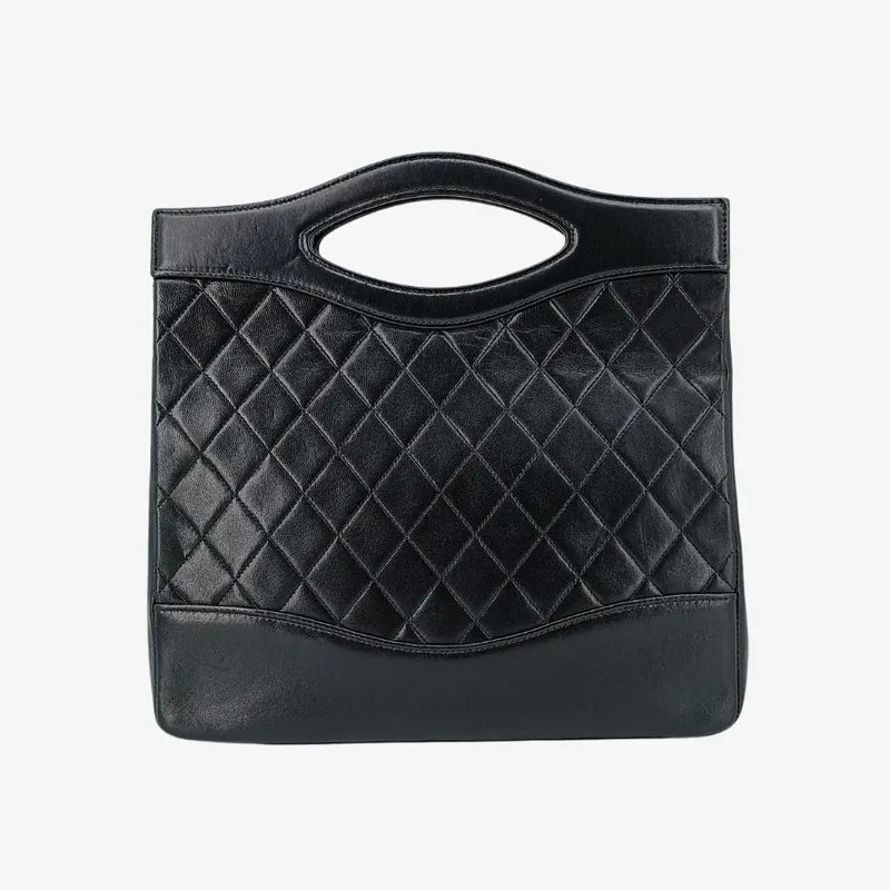 ra071-chanel-vintage-black-lambskin-quilted-31-tote-bag