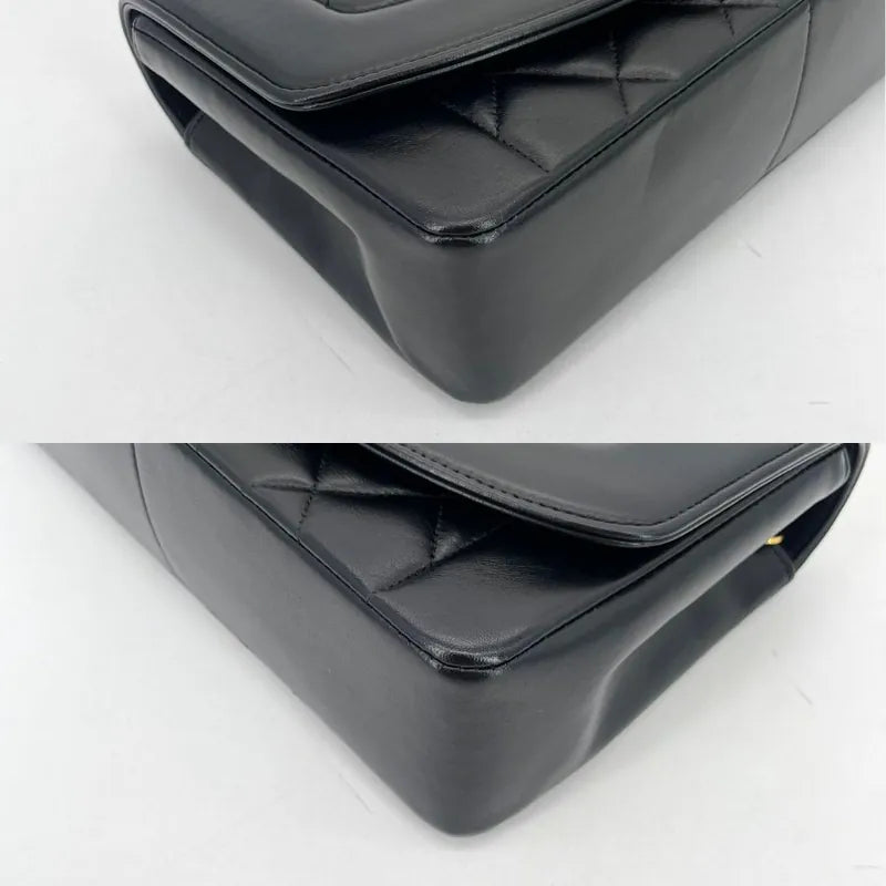 jw868-chanel-vintage-black-lambskin-25cm-diana-flap-bag