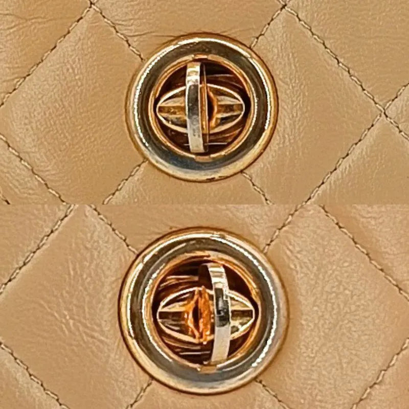 jt968-chanel-vintage-beige-lambskin-double-lock-flap-bag