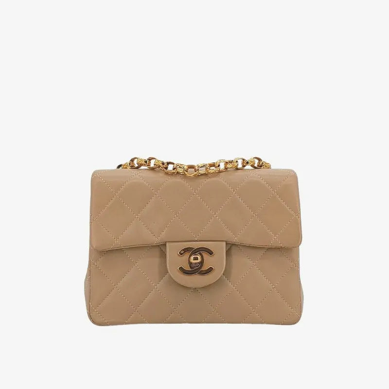 c397-chanel-vintage-beige-lambskin-gold-chain-17cm-mini-square-flap-bag