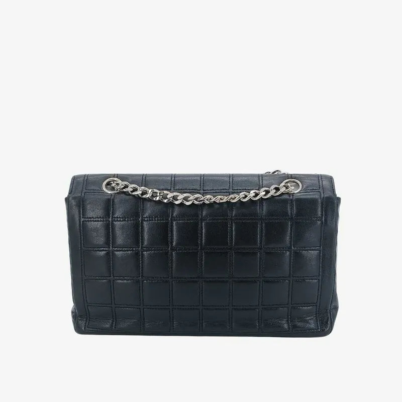 90233724-chanel-vintage-black-lambskin-checked-255-flap-bag