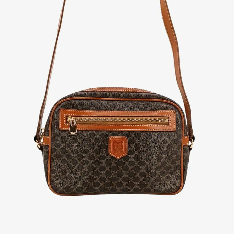 jt619-celine-brown-canvas-macadam-shoulder-bag