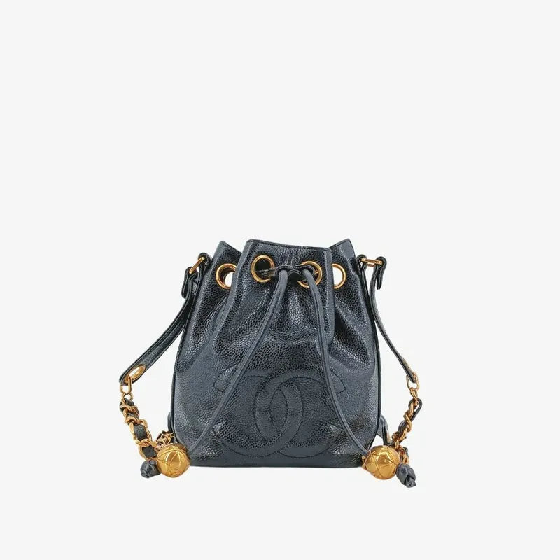 c457-chanel-vintage-black-caviar-leather-golden-ball-mini-bucket-bag