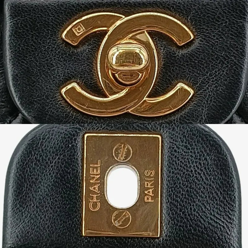 ra840-chanel-vintage-black-lambskin-25cm-classic-flap-bag