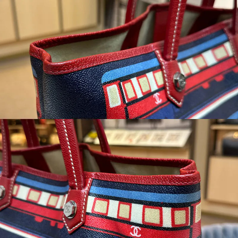 c543-chanel-vintage-red-coated-le-train-tote-bag