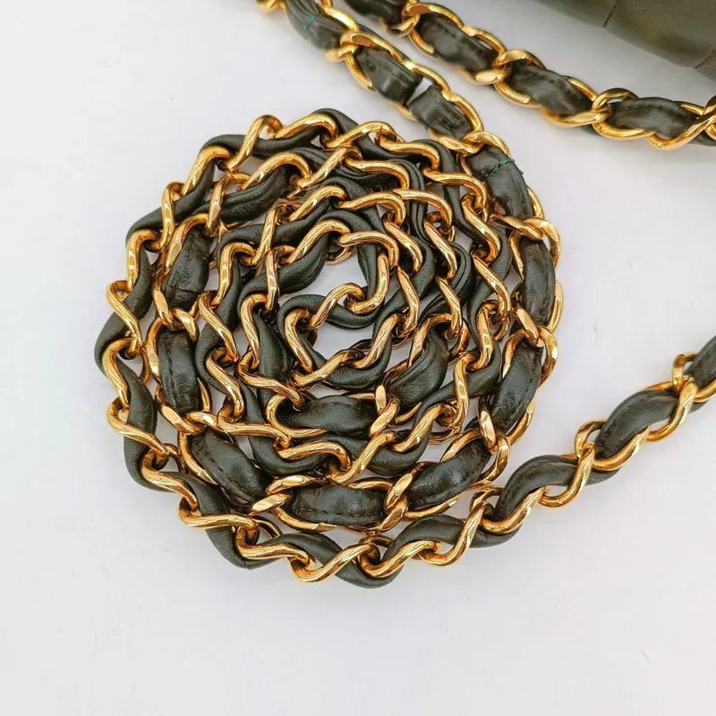 rb058-chanel-vintage-dark-green-lambskin-vertical-jumbo-flap-bag