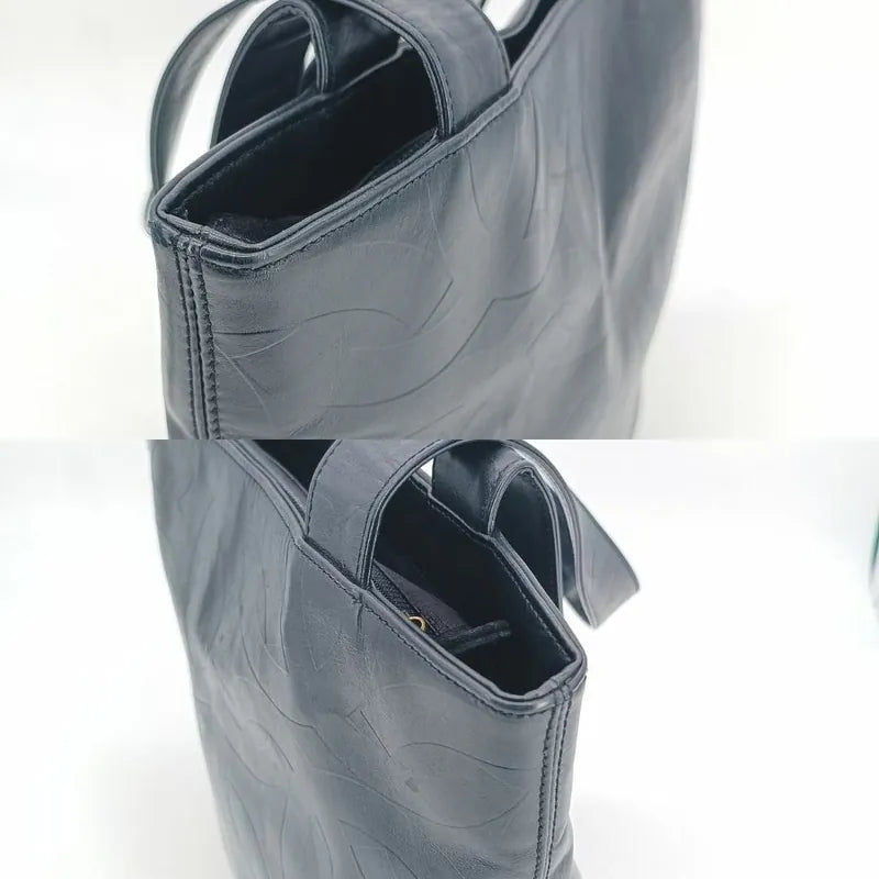 jt045-chanel-vintage-black-lambskin-cc-embossed-tote-bag