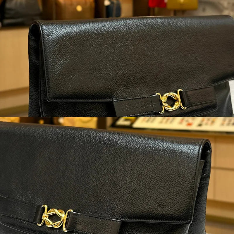 jw386-gucci-vintage-black-caviar-leather-shoulder-bag