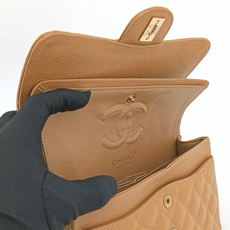 c456-chanel-vintage-beige-caviar-leather-23cm-classic-flap-bag