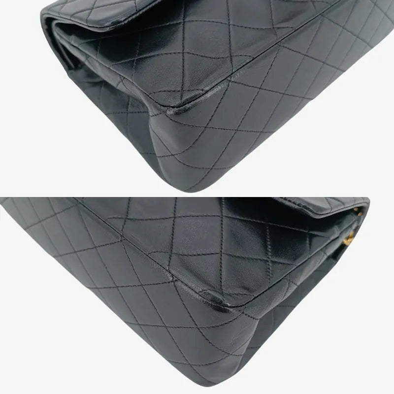 rb417-chanel-vintage-black-lambskin-25cm-classic-flap-bag