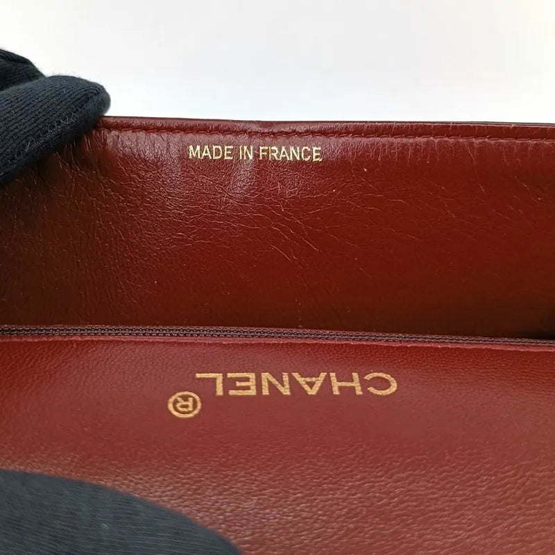 js698-chanel-vintage-black-lambskin-25cm-flap-bag