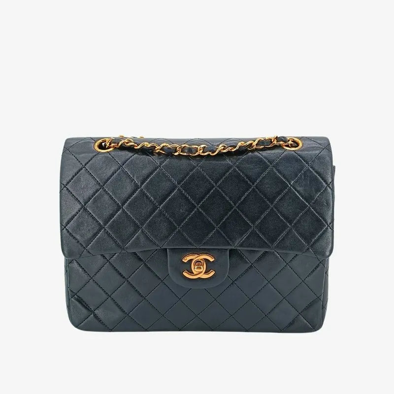 c336-chanel-vintage-black-lambskin-25cm-flap-bag