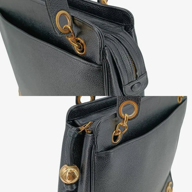 ra167-chanel-vintage-black-caviar-leather-triple-cc-tote-bag