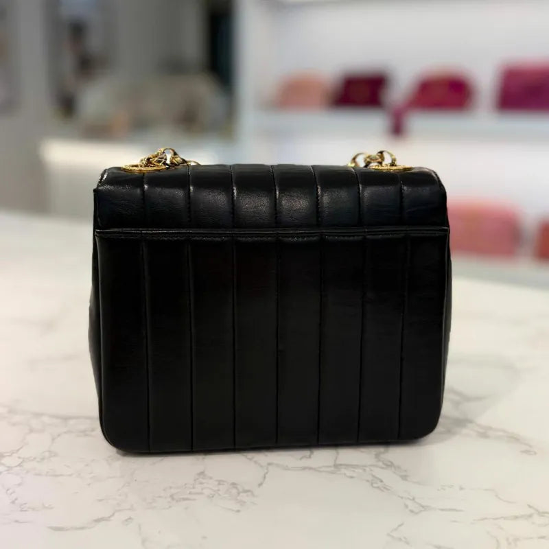 rc769-chanel-vintage-black-lambskin-vertical-gold-chain-flap-bag