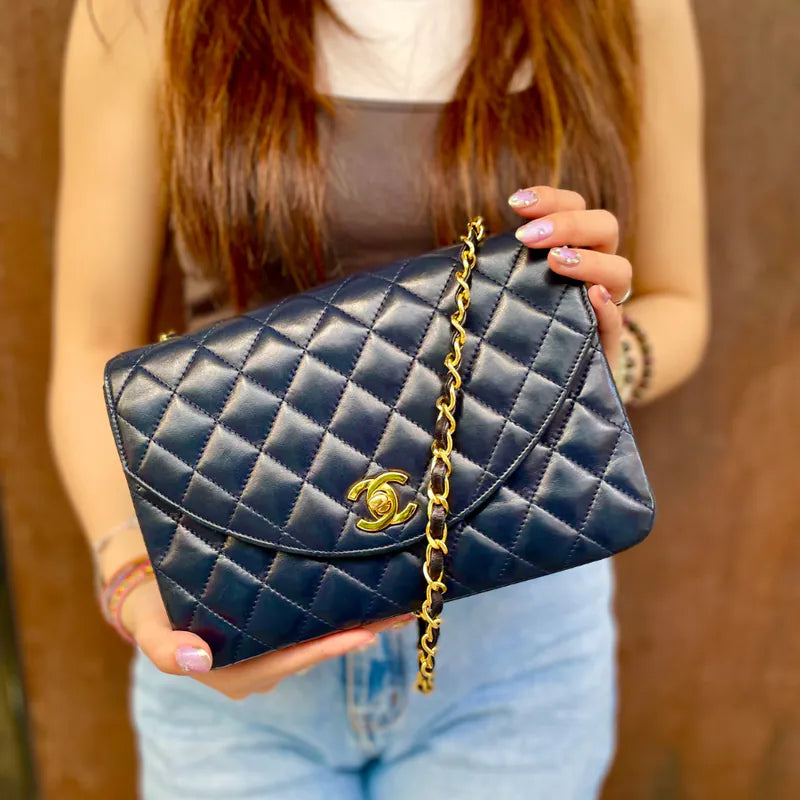 rb053-chanel-vintage-navy-lambskin-half-moon-flap-bag