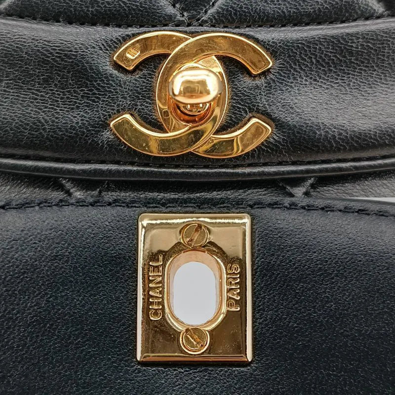 ra774-chanel-vintage-black-lambskin-25cm-diana-flap-bag