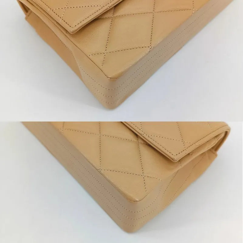 jt759-chanel-vintage-beige-lambskin-pointed-flap-bag