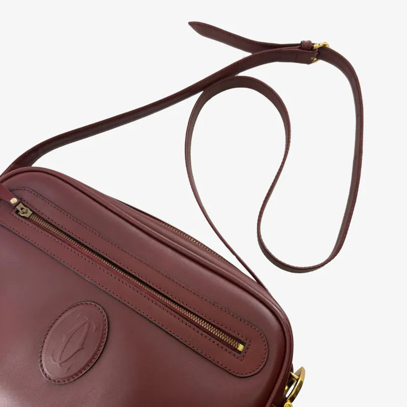 jx661-cartier-vintage-burgundy-leather-shoulder-bag