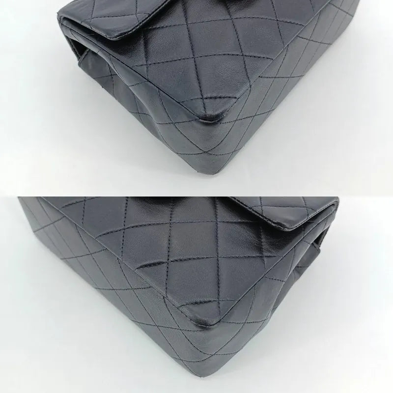 ra353-chanel-vintage-dark-grey-lambskin-17cm-mini-square-flap-bag