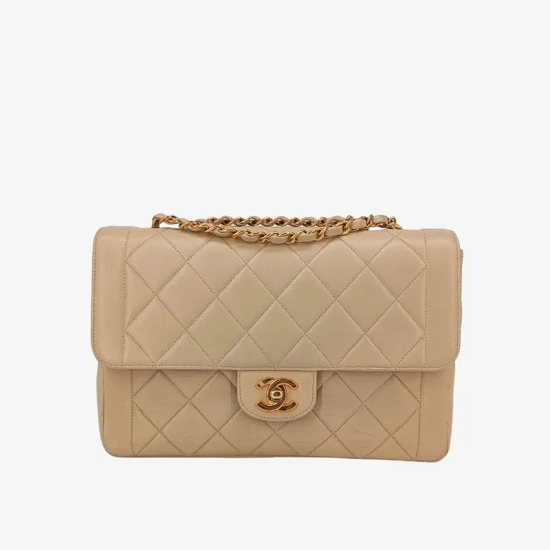 jt426-chanel-vintage-beige-lambskin-quilted-flap-bag