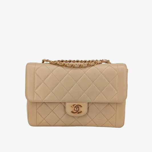 jt426-chanel-vintage-beige-lambskin-quilted-flap-bag