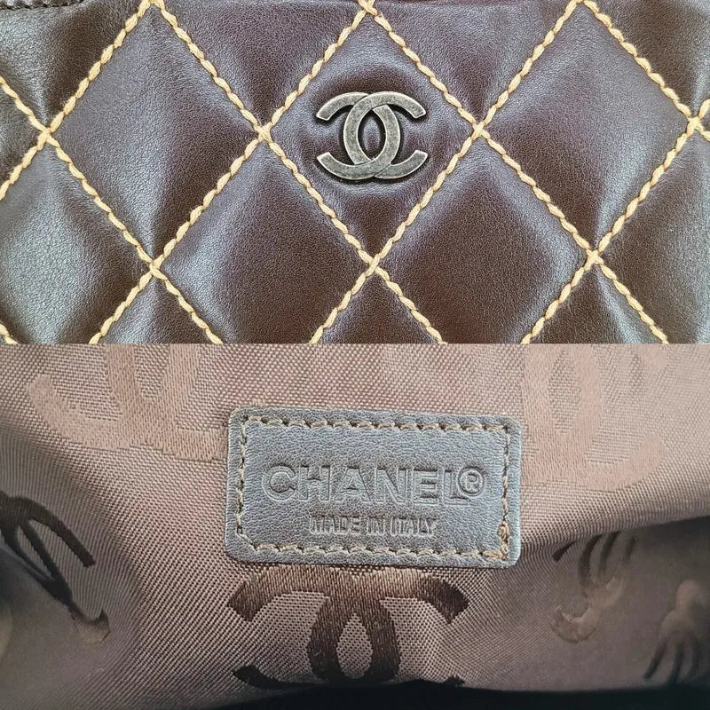jt583-chanel-vintage-brown-calfskin-wild-stitch-handbag