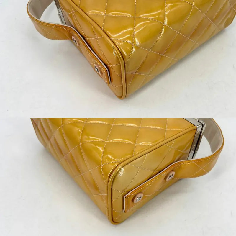 c562-chanel-vintage-yellow-patent-leather-quilted-mini-metal-box-bag