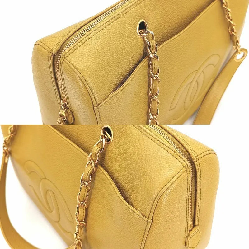 js337-chanel-vintage-yellow-caviar-leather-embossed-logo-tote-bag