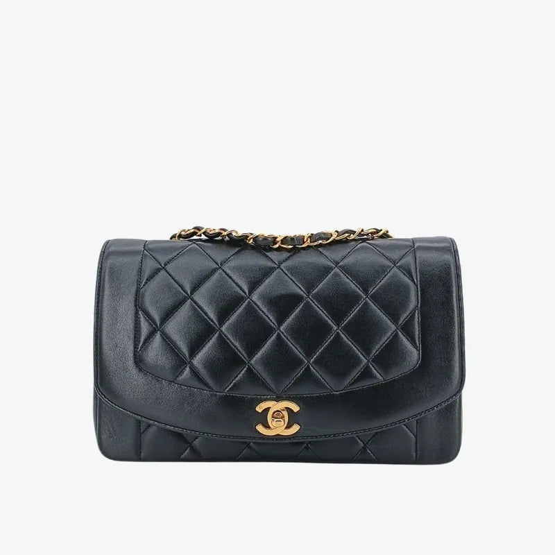 ra223-chanel-vintage-black-lambskin-25cm-diana-flap-bag