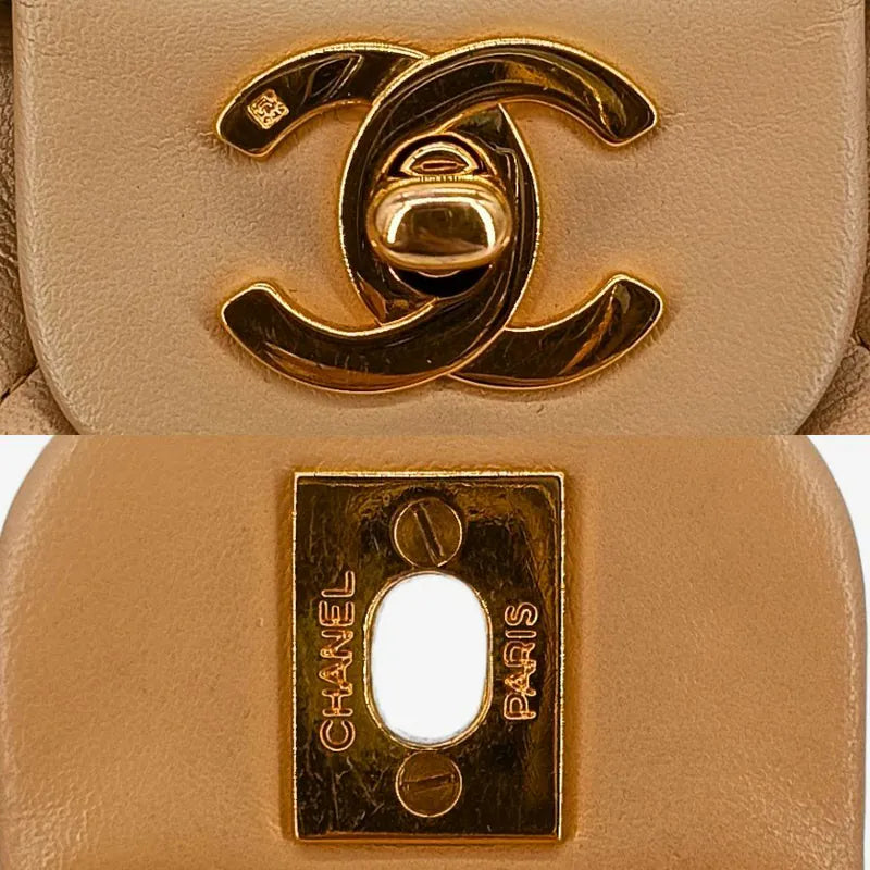 c469-chanel-vintage-beige-lambskin-25cm-classic-flap-bag