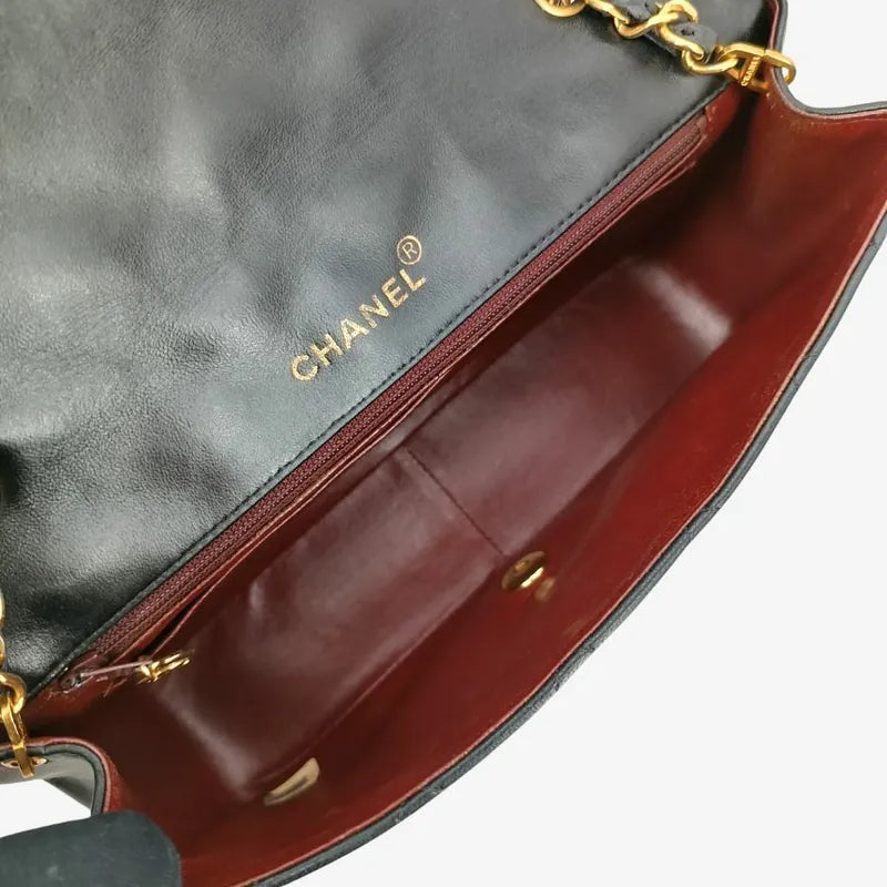 jt737-chanel-vintage-black-lambskin-25cm-diana-flap-bag