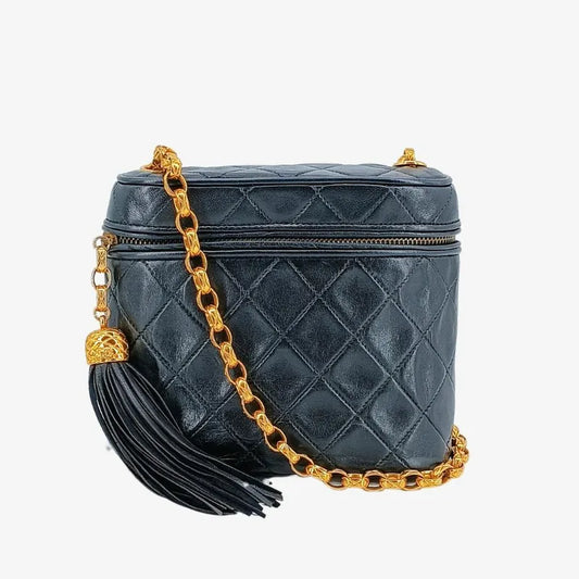jt264-chanel-vintage-black-lambskin-tassels-gold-chain-camera-bag