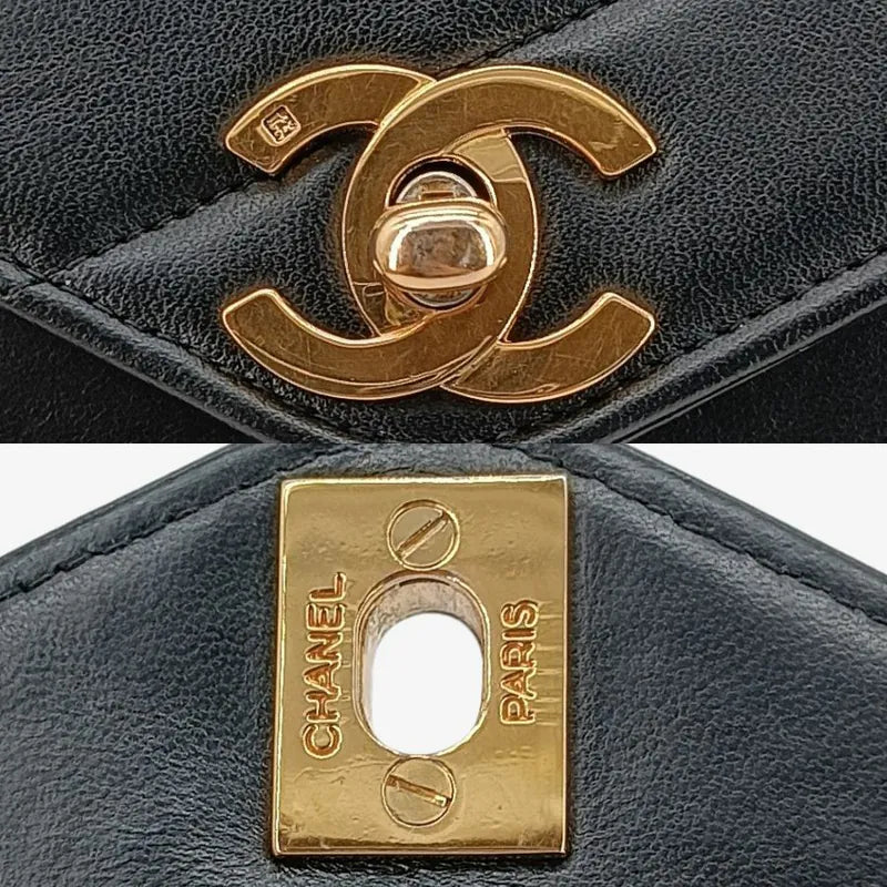 ju702-chanel-vintage-black-lambskin-cross-stripe-flap-bag