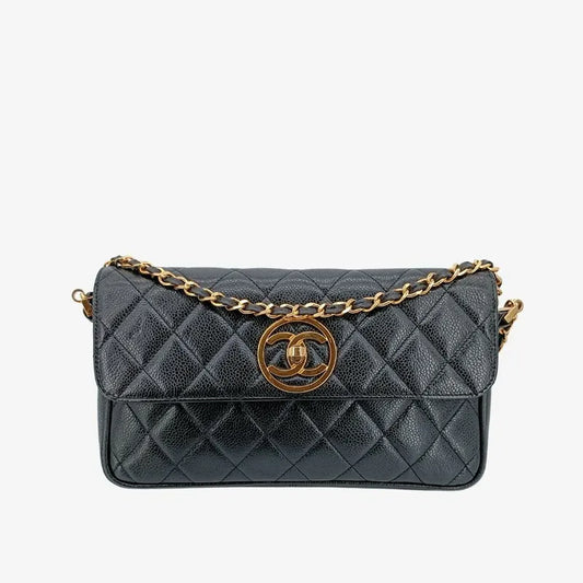 c328-chanel-vintage-black-caviar-leather-quilted-flap-bag