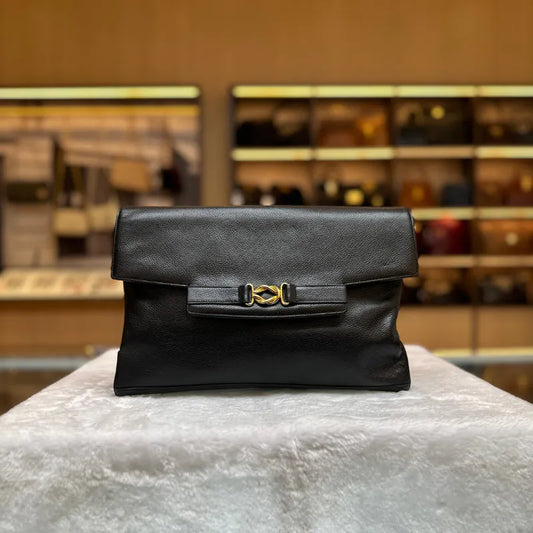 jw386-gucci-vintage-black-caviar-leather-shoulder-bag