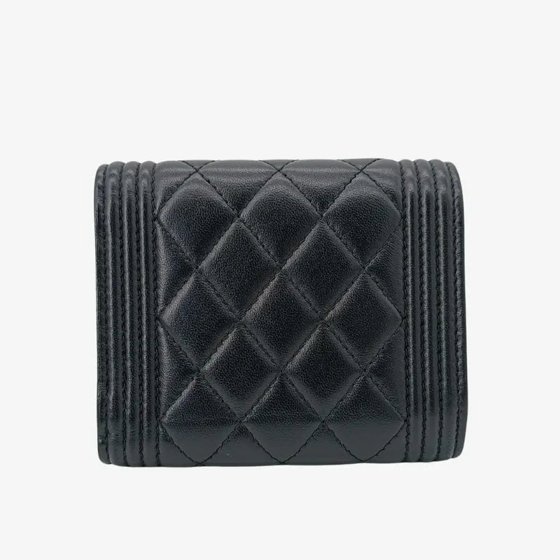 js596-chanel-boy-balck-lambskin-small-flap-wallet
