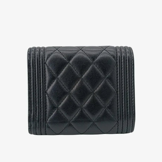 js596-chanel-boy-balck-lambskin-small-flap-wallet