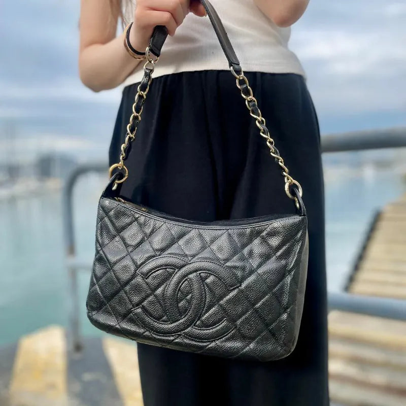 rb849-chanel-vintage-black-caviar-leather-quilted-chain-handbag