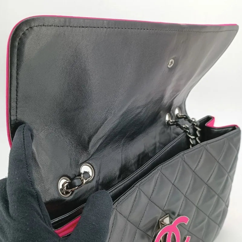 js589-chanel-black-lambskin-quilted-flap-bag