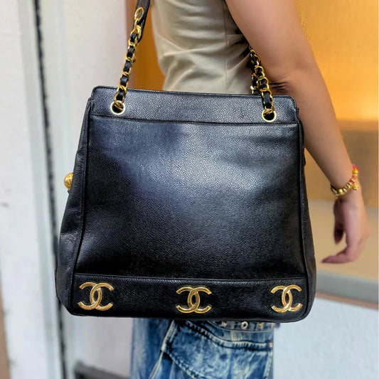 ra174-chanel-vintage-black-caviar-leather-triple-cc-tote-bag