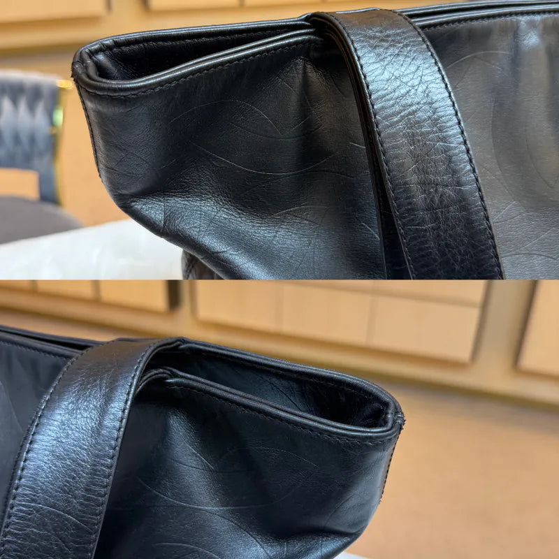 jw337-chanel-vintage-black-lambskin-cc-embossed-tote-bag