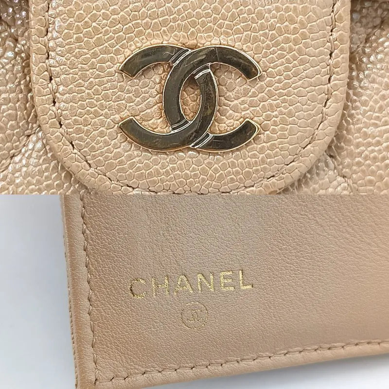 js690-chanel-beige-caviar-leather-classic-small-flap-wallet